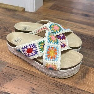 Platform Crochet Wedges